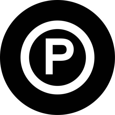 İşareti simgesi Otopark, illüstrasyon vektör