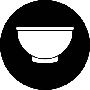 Moda tarzında izole edilmiş kase simgesi