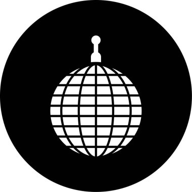 Küre. Web simgesi vektör illüstrasyonu