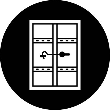 Kapıyı aç. Web simgesi vektör illüstrasyonu