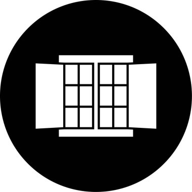 Bir pencere simgesinin vektör illüstrasyonu