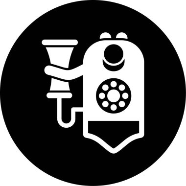 Eski bir telefon simgesinin vektör illüstrasyonu