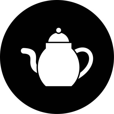 Çaydanlık simgesinin vektör illüstrasyonu