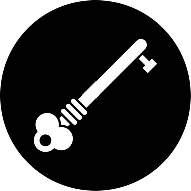 Eski anahtar simgesinin vektör illüstrasyonu