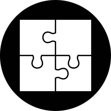 Bulmaca simgesi vektör çizimi