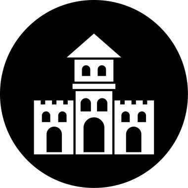 Şato. Web simgesi vektör illüstrasyonu