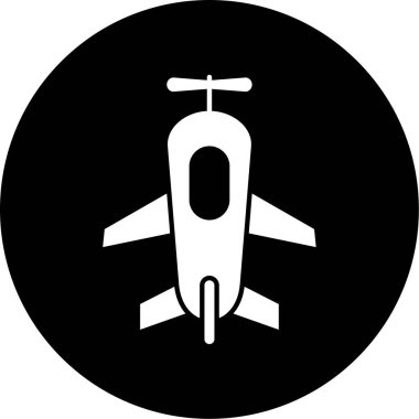 Uçak. Web simgesi vektör illüstrasyonu