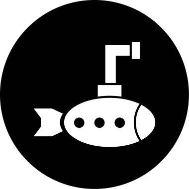 Bir denizaltı simgesinin vektör çizimi