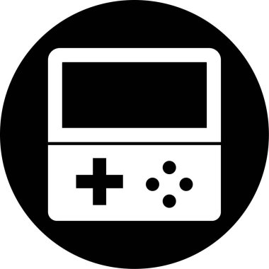 oyun konsolu simgesi, vektör illüstrasyonu