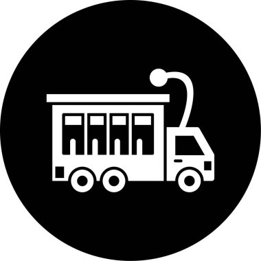 Otobüs. Web simgesi basit illüstrasyon