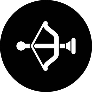 Bir okçuluk simgesinin vektör illüstrasyonu