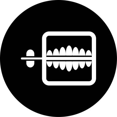 Bir arkaplan üzerindeki bir test simgesinin vektör çizimi