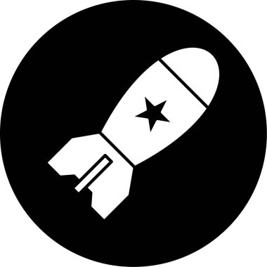 roket simgesi, vektör illüstrasyonu