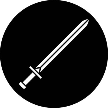 kılıç simgesi vektör illüstrasyonu