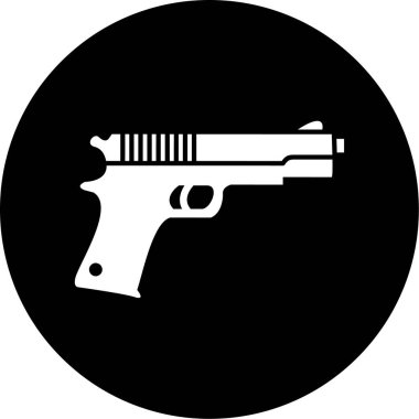 askeri simge siyah arkaplanda izole edildi, vektör çizimi