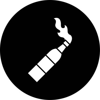 Bir şişe simgesinin vektör illüstrasyonu