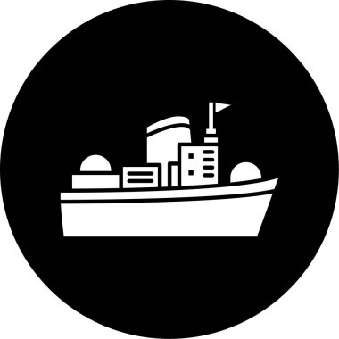 Gemi simgesinin vektör illüstrasyonu