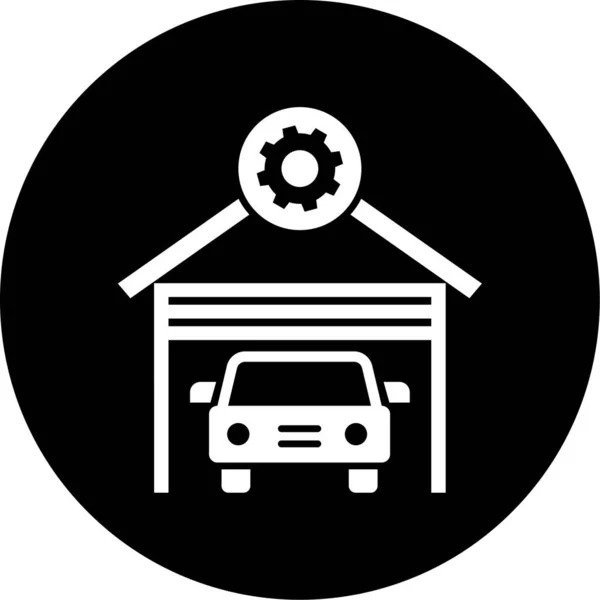 Auto Garage Symbol Vektor Abbildung — Stockvektor