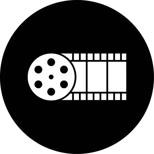 Vektorillustration Eines Einzelnen Filmstreifensymbols — Stockvektor