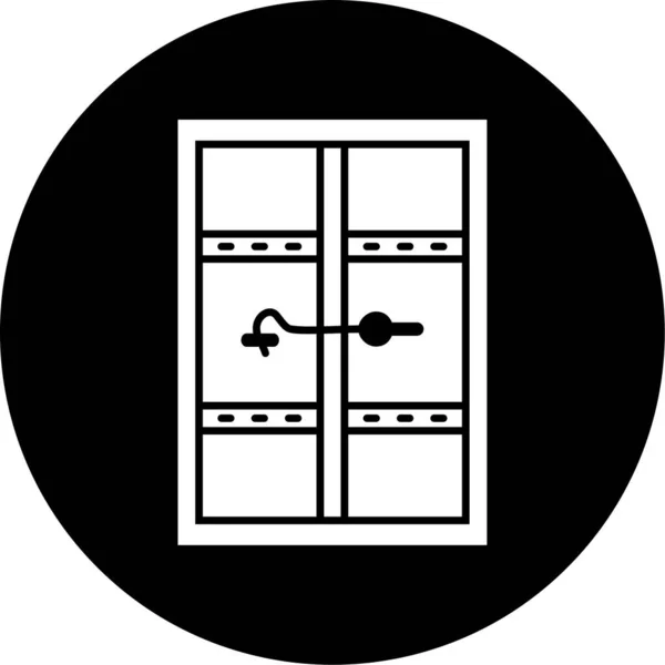 Двері Веб Іконка Векторні Ілюстрації — стоковий вектор