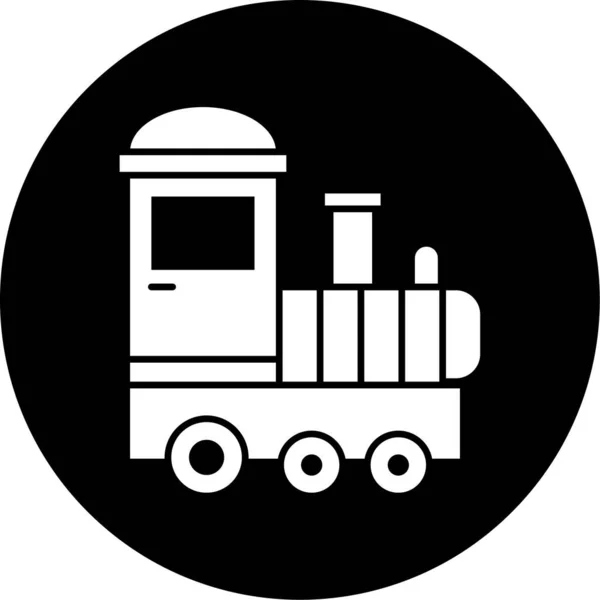 Toy Train Web Icon Simple Illustration — Stockvector