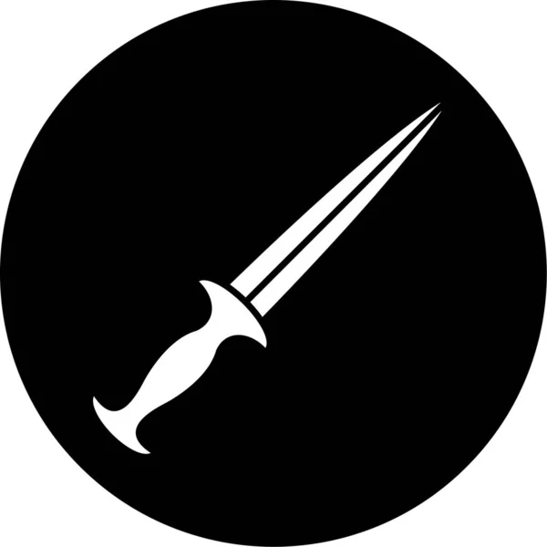 ナイフアイコン ウェブデザインのための剣のベクトルアイコンの簡単なイラスト — ストックベクタ
