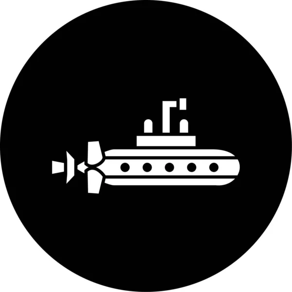 Submarine Icon Vector Illustration — Stock Vector