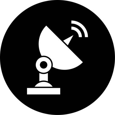 Uydu simgesinin vektör illüstrasyonu