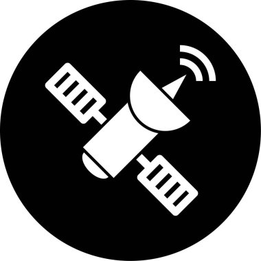 uydu simgesi vektör illüstrasyonu