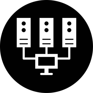 Bilgisayar ağının vektör illüstrasyonu