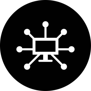 Ağ simgesinin vektör illüstrasyonu