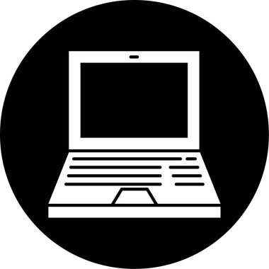 Dizüstü bilgisayar simgesi vektör çizimi