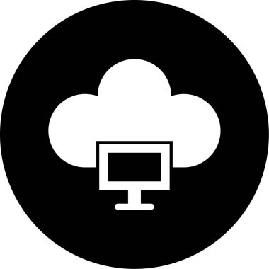 Bulut. Web simgesi basit illüstrasyon