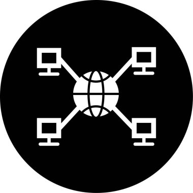 Bilgisayar ağının vektör illüstrasyonu