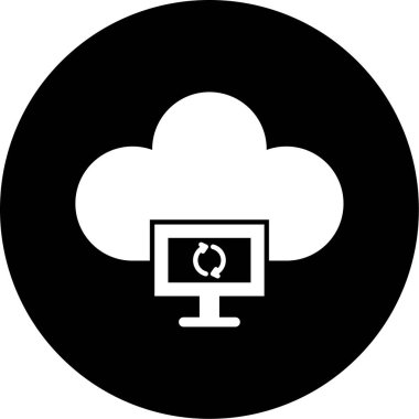 Bulut. Web simgesi basit illüstrasyon