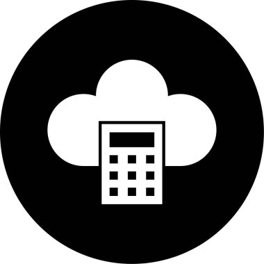 bulut simgesi, vektör illüstrasyonu