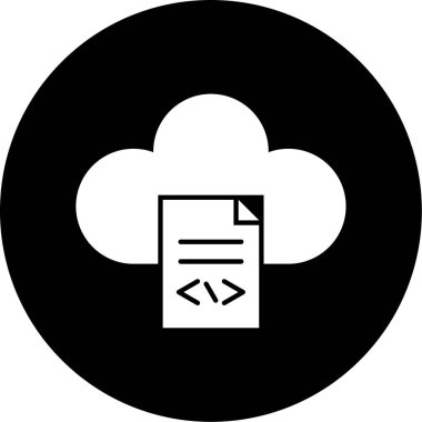 Bulut. Web simgesi basit illüstrasyon