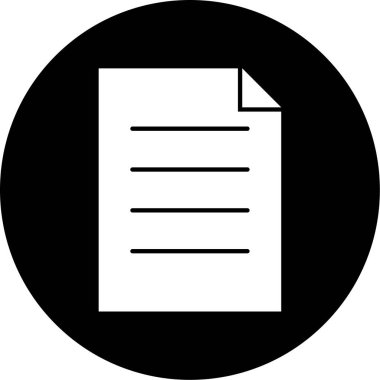 Belge simgesinin vektör illüstrasyonu