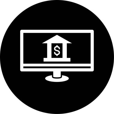 Çevrimiçi bankacılığın vektör illüstrasyonu