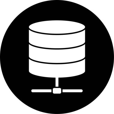 veritabanı. Web simgesi basit illüstrasyon