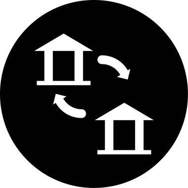 Bir ev simgesinin vektör illüstrasyonu