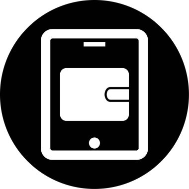 Cep telefonu simgesi, vektör illüstrasyonu