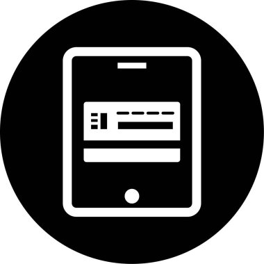 Cep telefonu simgesi, vektör illüstrasyonu