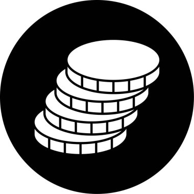 Bozuk para simgesinin vektör illüstrasyonu