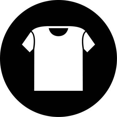 Bir t-shirt simgesinin vektör illüstrasyonu