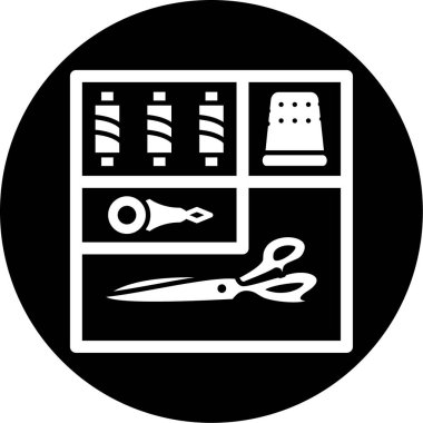 Dikiş setinin vektör illüstrasyonu