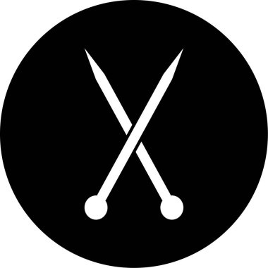 Bir bıçak simgesinin vektör illüstrasyonu