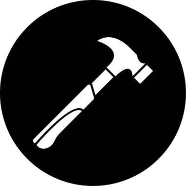 Çekiç simgesinin vektör illüstrasyonu