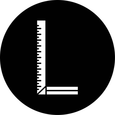 cetvel simgesi, vektör illüstrasyonu