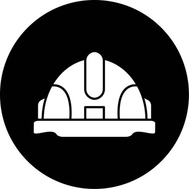 Kask simgesi, vektör illüstrasyonu